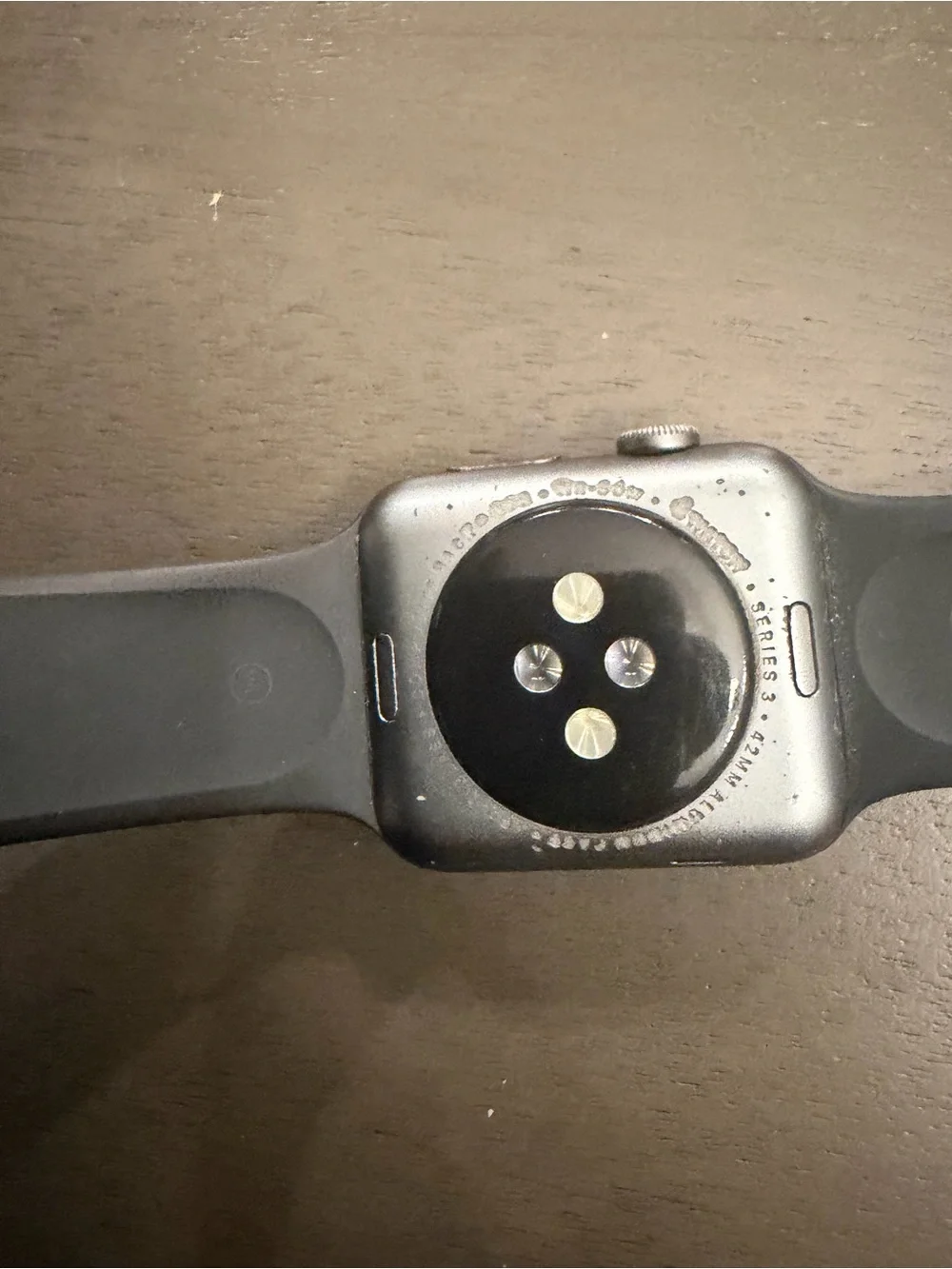 Apple Black Watch 3 42mm Black Silicone Band and Extra Strap